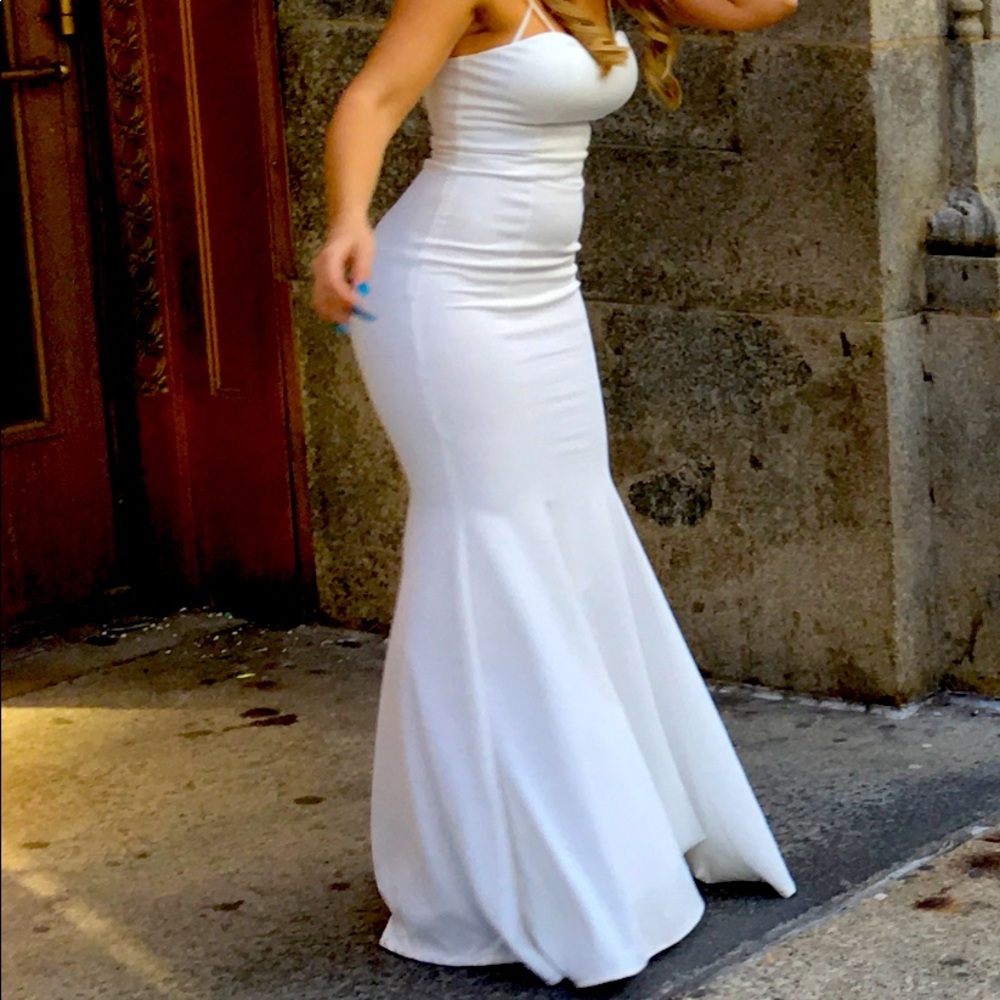 Have a long bag for the dress